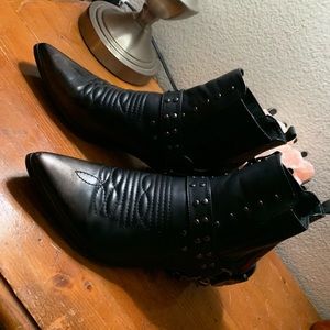 Black ankle booties